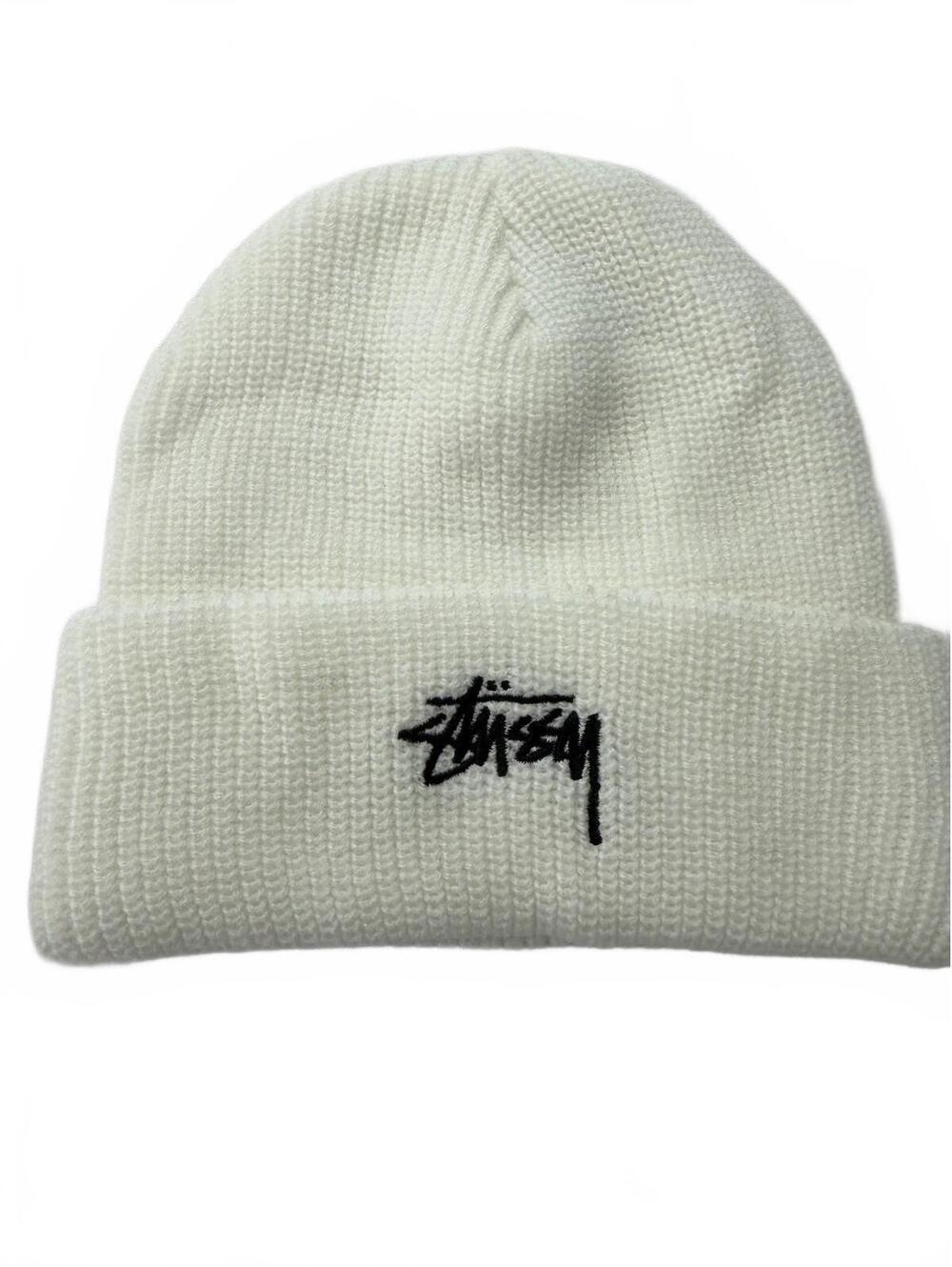 Stussy Stock H017 Cuff Beanie White NWT OSFA